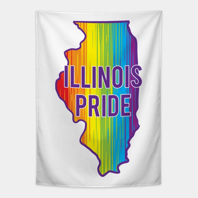 Illinois Pride Tapestry by Manfish Inc.