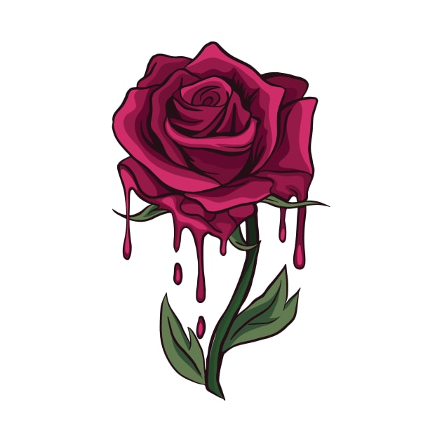 Bleeding Rose by Lees Tees