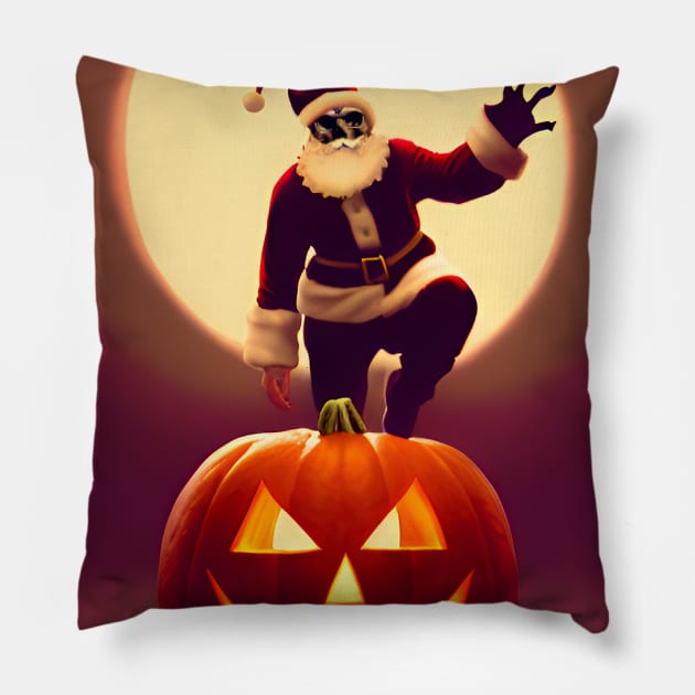Scary Santa Claus Pillow by Dope_Design