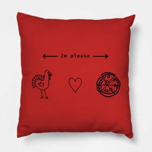 Social Distancing and Thanksgiving Outline Pillow