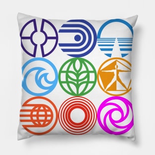 Retro Epcot Logos Pillow