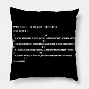 War Pigs Chords Lyrics Pillow