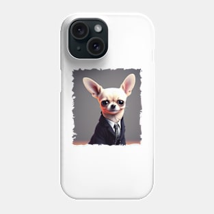 Chihuahua in suit Phone Case