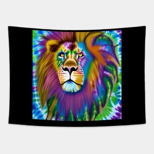 Tie-Dye Lion Painting Tapestry