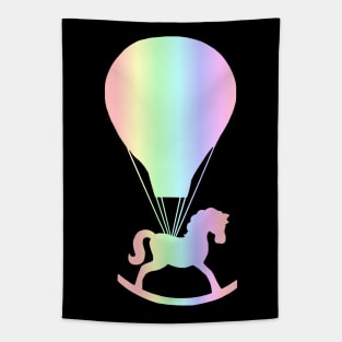 Pastel Rocking Horse Hot Air Balloon Tapestry