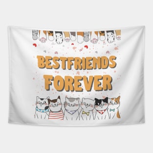 Cat bestfriends forever Tapestry