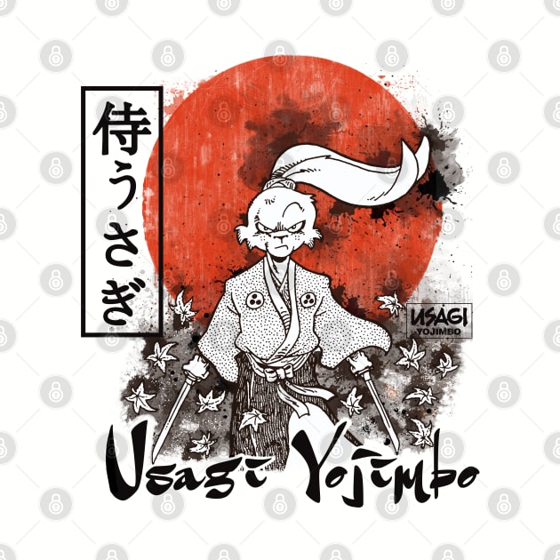 Usagi Yojimbo Kanji Red Sun by Karate Panda