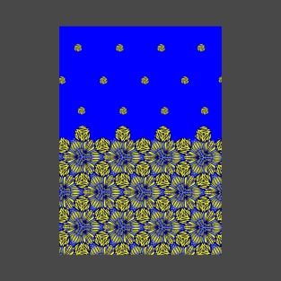 Pattern yellow and blue T-Shirt