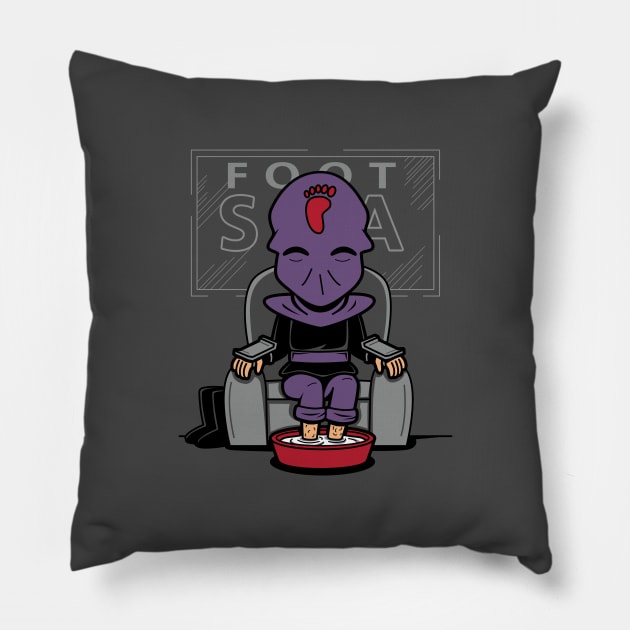 Foot Soldier Spa Funny Kawaii Relaxation Villain Cartoon Pillow by BoggsNicolas