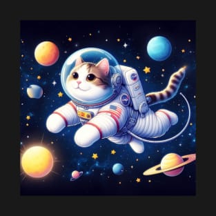 Cat in space T-Shirt