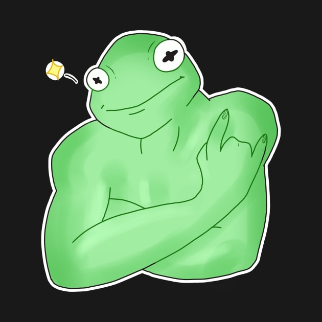 Swole kermit the frog gains by MamiTheArtist