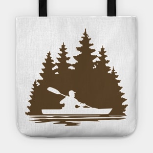 Lake Life Kayaker Silhouette Tote