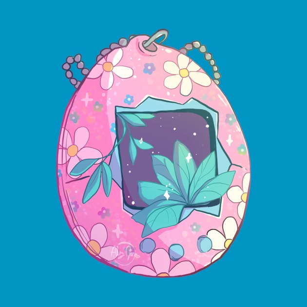 90s Nostalgia Series: Flower Tamagotchi by paintdust