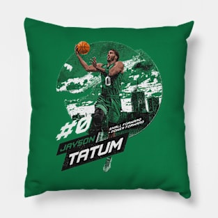 Jayson Tatum Boston City Emblem Pillow