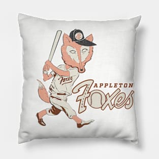 Vintage Appleton Foxes (Fox Cities) Baseball Pillow