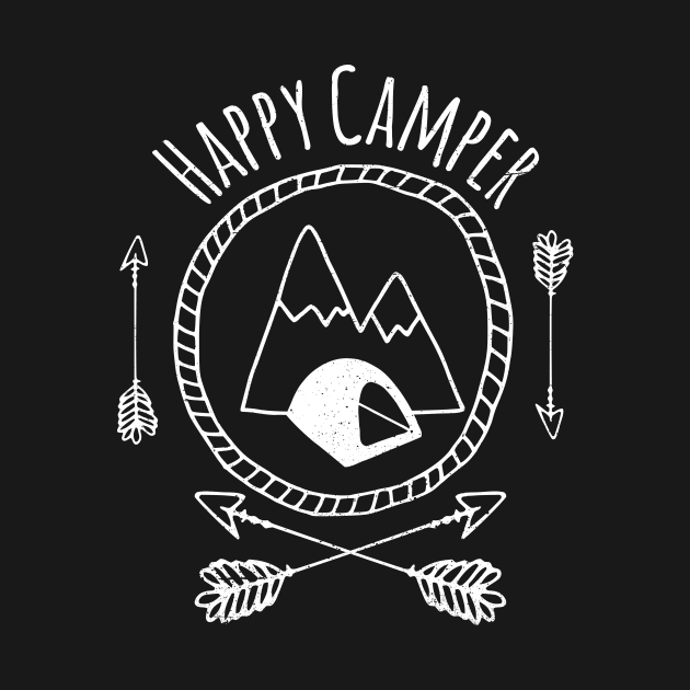 Tent Camping Backpacking Happy Camper by focodesigns