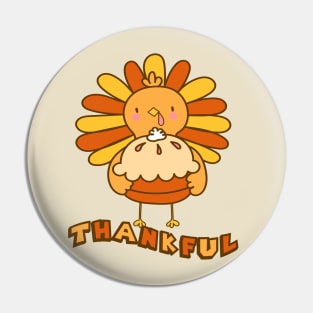 Thankful Turkey Thanksgiving Matching Family Boys Girls Pin