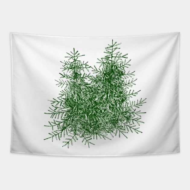 Spruce Trees Tapestry by illucalliart