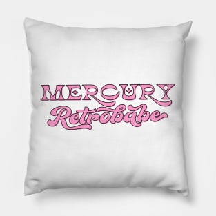 Mercury Retrobabe Pink Astrology Aesthetic Pillow