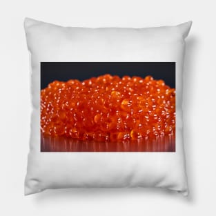 Salmon roe on metal Pillow