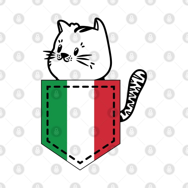 Patriotic Pocket Pussy - Cat Lover -  Italian Patriot by PosterpartyCo