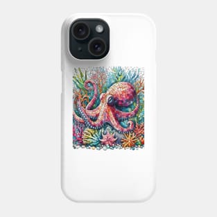 Rhythmic Octopus Jamming on Drums Phone Case