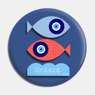 Greek evil eye Pin