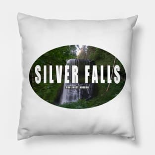 Silver Falls State Park Sticker Pillow