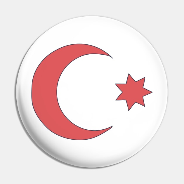 Ottoman Empire - Country Flag - Sultan Dynasty Pin by DeWinnes