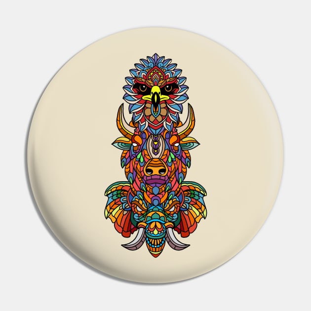 Multicolored Totem Pole Pin by TylerMade