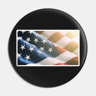 American Flag Sticker Pin