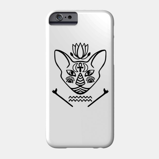 Egyptian Cat Face Symbols Drawings Cat Tattoo Gift Egyptian Cat Face Tattoo Phone Case Teepublic