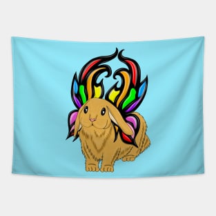 Bunny with rainbow wings Tapestry