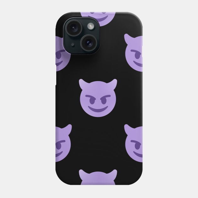 purple devil emoji Phone Case by gossiprag