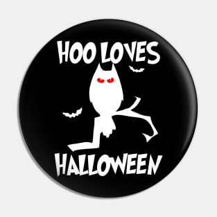 Hoo Loves Halloween Pin