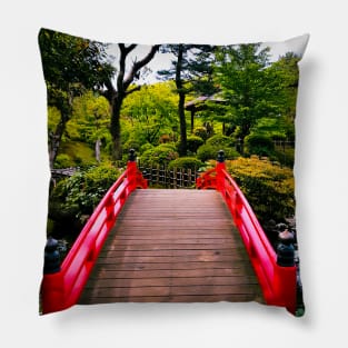 Photography - Japanese red bridge Pillow