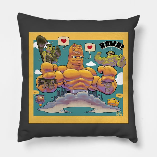 Bi-Beast Pillow by TomMcWeeney