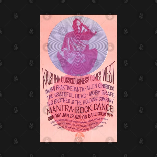 MANTRA ROCK POSTER (retro) by GourangaStore