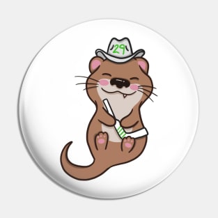 Jake The Hockey Otter Pin