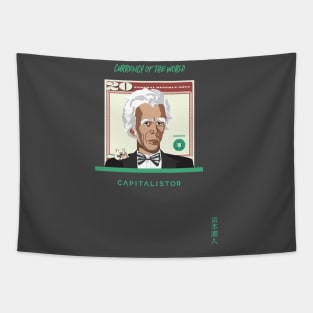 USD000025 - Andrew Jackson, hamster eating popcorn on a pianist Series 6 Tapestry