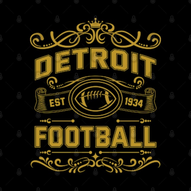 Vintage Detroit Football by carlesclan