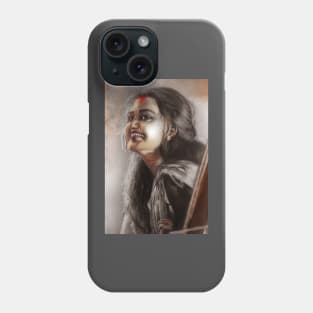 Art of an Indian girl smiling Phone Case