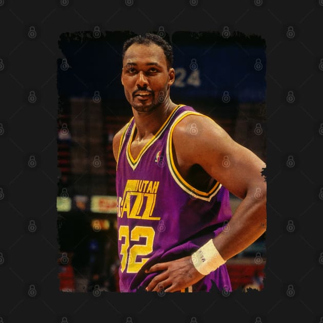 Karl Malone - Vintage Design Of Basketball by JULIAN AKBAR PROJECT