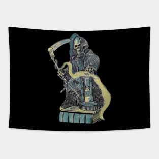 Grim Reaper art Cool gamer skull Tapestry