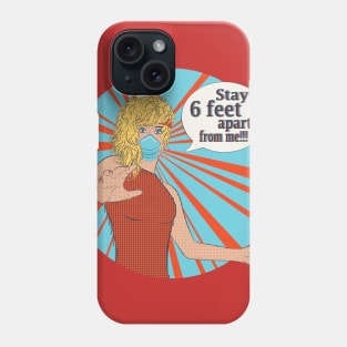 Pop art woman in Mask Phone Case