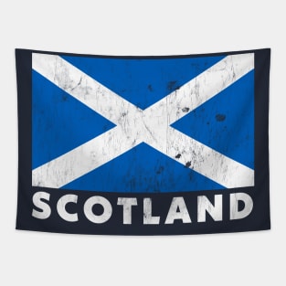 Faded Style Scottish Flag Design Tapestry