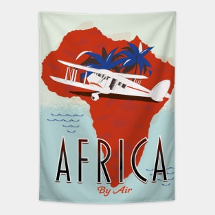 Africa By Air travel poster Tapestry