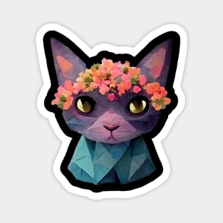 cute stylized cat Magnet