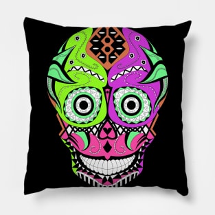 nerd sugar skull ecopop Pillow