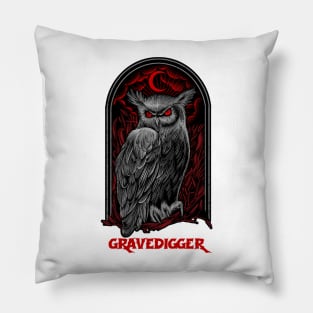 The Moon Owl Gravedigger Pillow